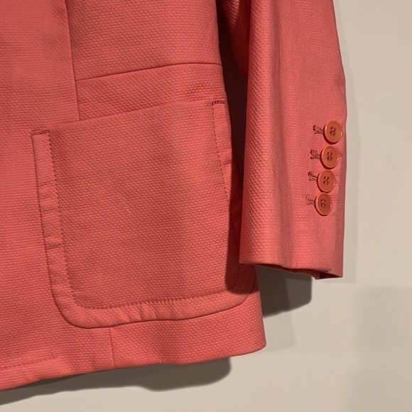 Talbots women’s pink one button blazer with three-quarter length sleeves size 8 - Picture 3 of 4